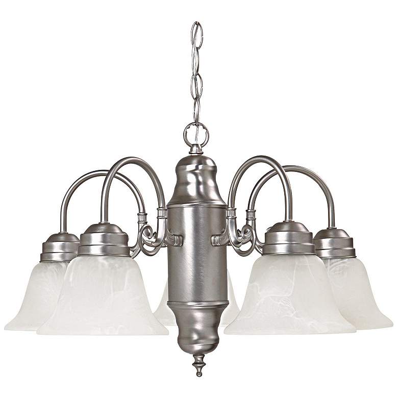 Image 1 Capital Lighting David 5 Light Chandelier Matte Nickel