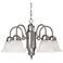 Capital Lighting David 5 Light Chandelier Matte Nickel