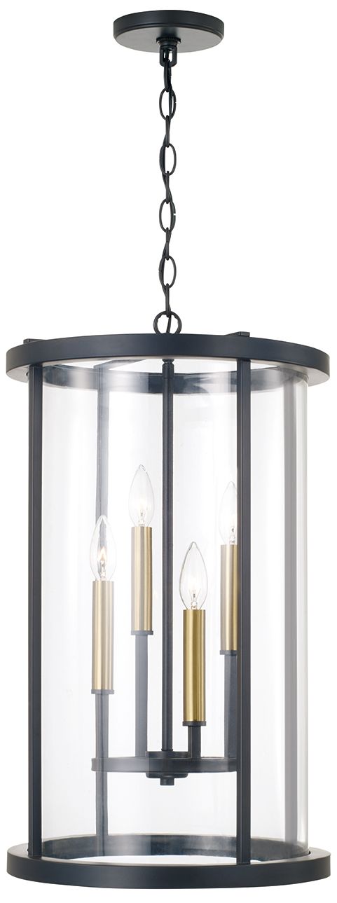 Thumbnail2 of Capital Lighting Davis 4 Light Pendant 14.75" Espresso and Brass