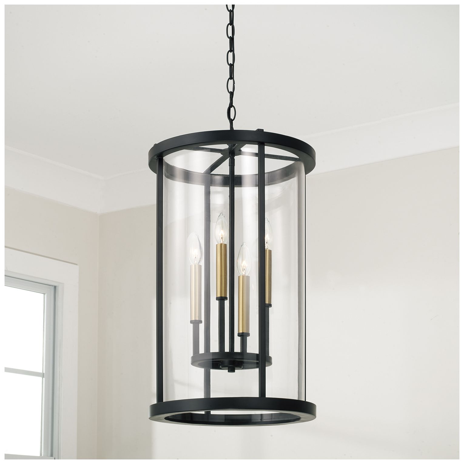 Thumbnail1 of Capital Lighting Davis 4 Light Pendant 14.75" Espresso and Brass