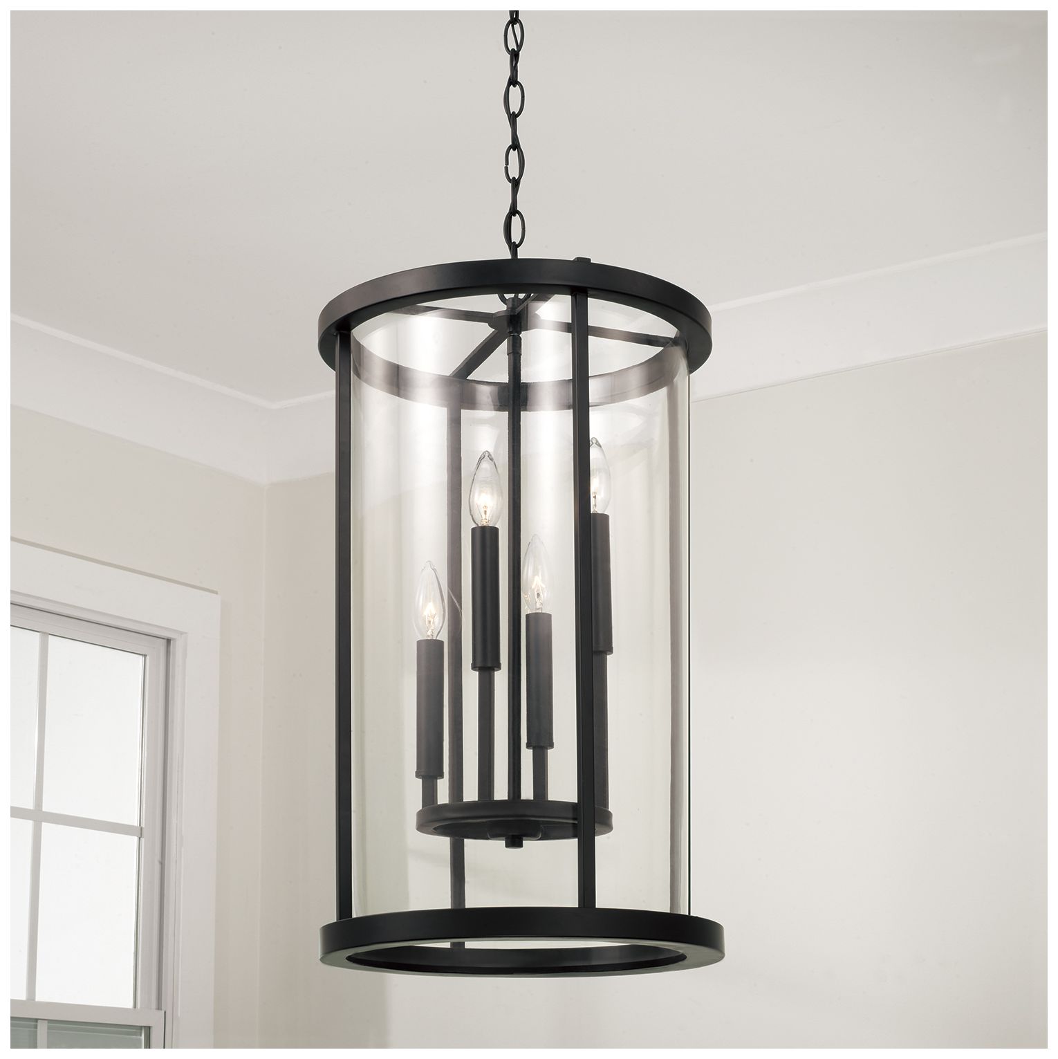 Thumbnail4 of Capital Lighting Davis 4 Light Pendant 14.75" Espresso and Brass more views