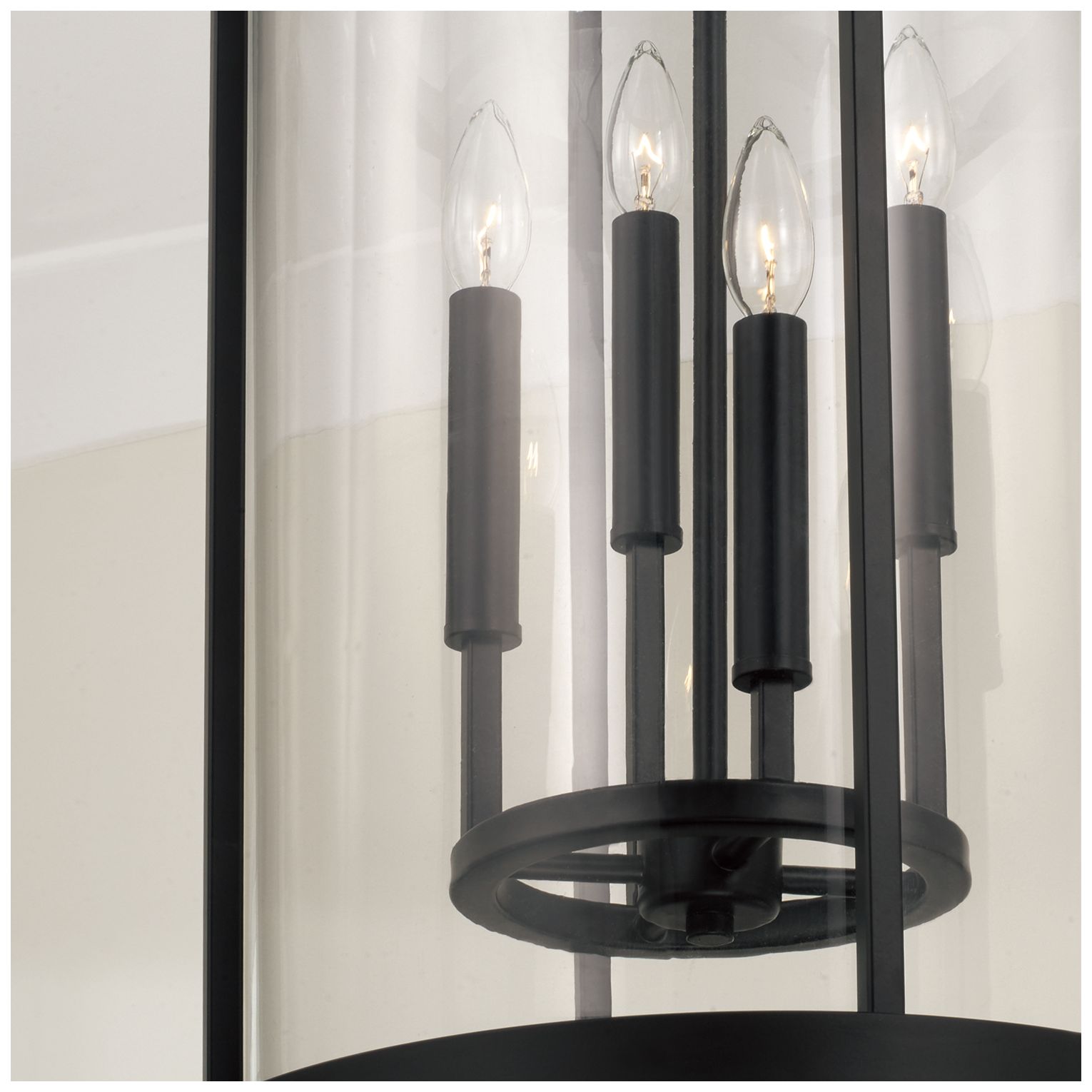Capital Lighting Davis 4 Light Pendant 14.75" Espresso and Brass