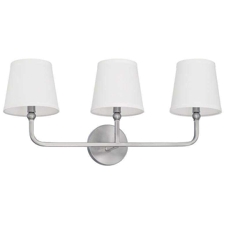 Image 1 Capital Lighting Dawson 25 1/2" Brushed Nickel 3-Light Bath Fixture