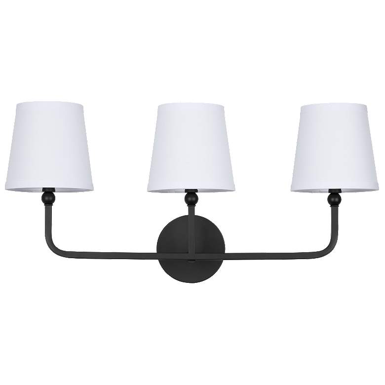 Image 1 Capital Lighting Dawson 25 1/2" Wide 3-Light Vanity Matte Black