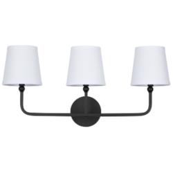 Capital Lighting Dawson 25 1/2" Wide 3-Light Vanity Matte Black
