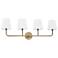 Capital Lighting Dawson 35 1/4" Wide Aged Brass 4-Light Vanity