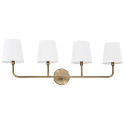 Capital Lighting Dawson 35 1/4" Wide Aged Brass 4-Light Vanity