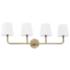 Capital Lighting Dawson 35 1/4" Wide Aged Brass 4-Light Vanity