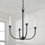 Thumbnail1 of Capital Lighting Decklan 4 Light Chandelier 21.25" Black Iron