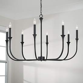 Image5 of Capital Lighting Decklan 8 Light Chandelier 38" Black Iron more views