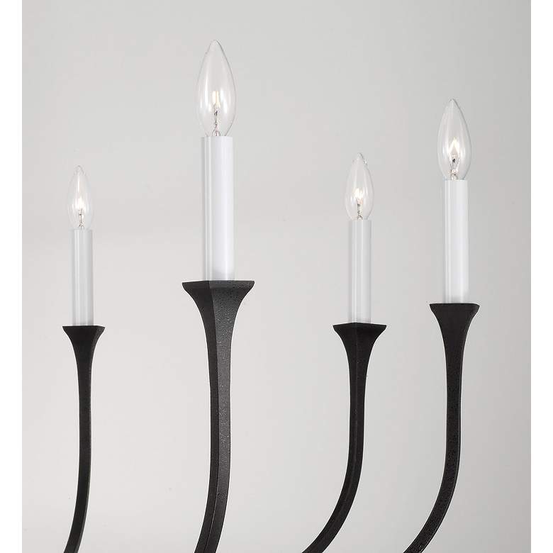 Image 6 Capital Lighting Decklan 8 Light Chandelier 38" Black Iron more views