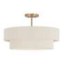 3_Capital Lighting Delaney 20" Wide 4-Light Fabric Drum Pendant more views