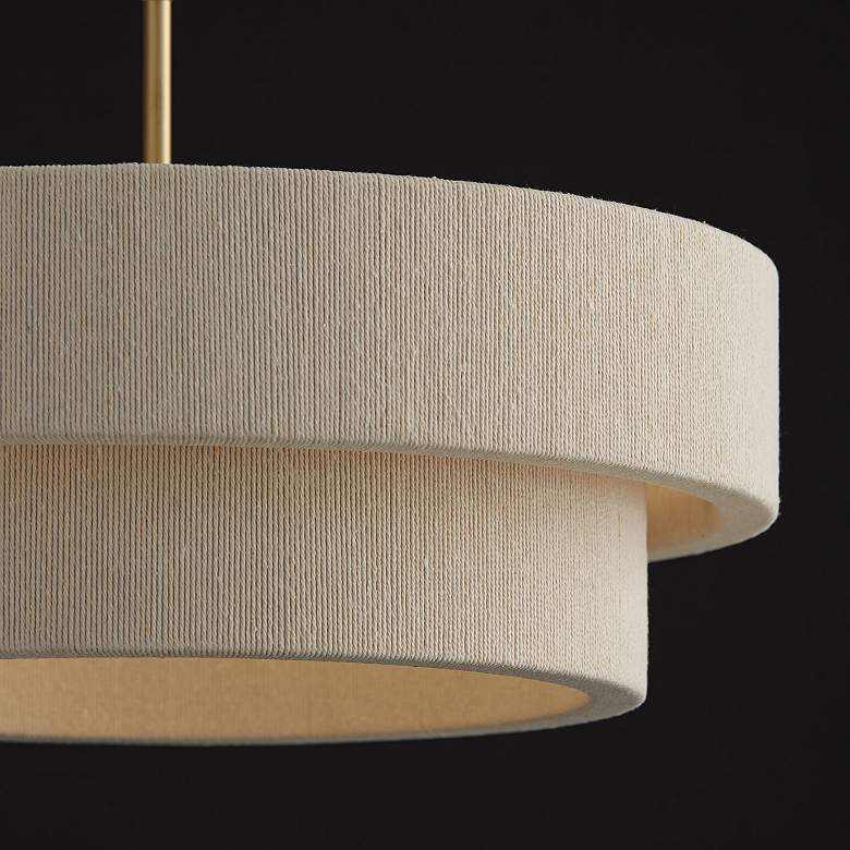 Image 4 Capital Lighting Delaney 20" Wide 4-Light Fabric Drum Pendant more views