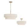 5_Capital Lighting Delaney 20" Wide 4-Light Fabric Drum Pendant more views