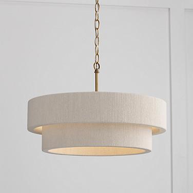Capital Lighting Delaney 20" Wide 4-Light Fabric Drum Pendant