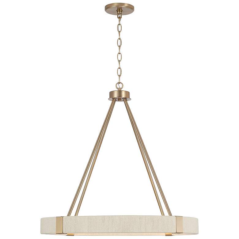 Image 1 Capital Lighting Delaney 26" Rope and Brass 4-Light Modern Chandelier