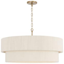 Capital Lighting Delaney 30" Wide 4-Light Modern Drum Shade Pendant