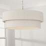 1_Capital Lighting Delaney 30" Wide 4-Light Modern Drum Shade Pendant