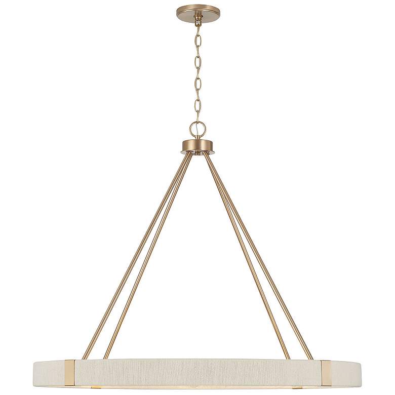 Image 2 Capital Lighting Delaney 36" Wide 8-Light Matte Brass Ring Chandelier