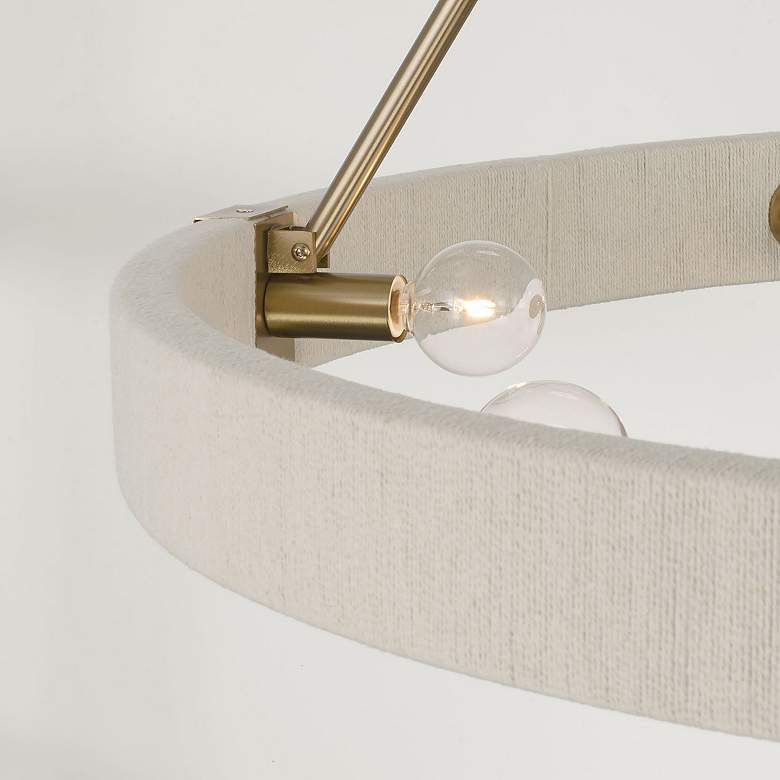 Image 3 Capital Lighting Delaney 36" Wide 8-Light Matte Brass Ring Chandelier more views