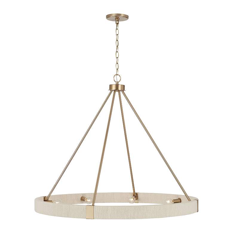 Image 4 Capital Lighting Delaney 36" Wide 8-Light Matte Brass Ring Chandelier more views