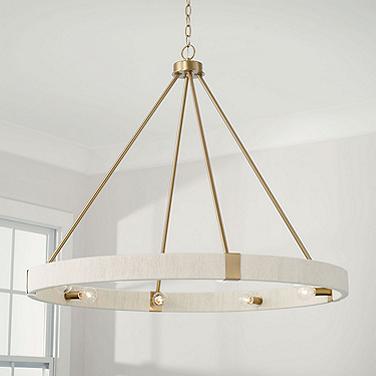 Capital Lighting Delaney 36" Wide 8-Light Matte Brass Ring Chandelier