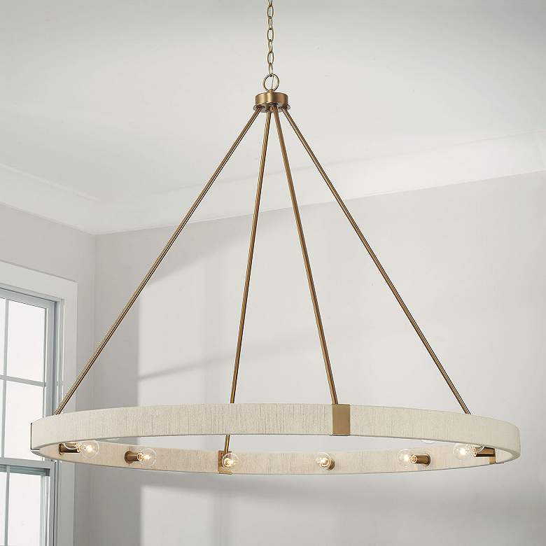 Image 1 Capital Lighting Delaney 47 3/4" Wide Matte Brass 12-Light Chandelier
