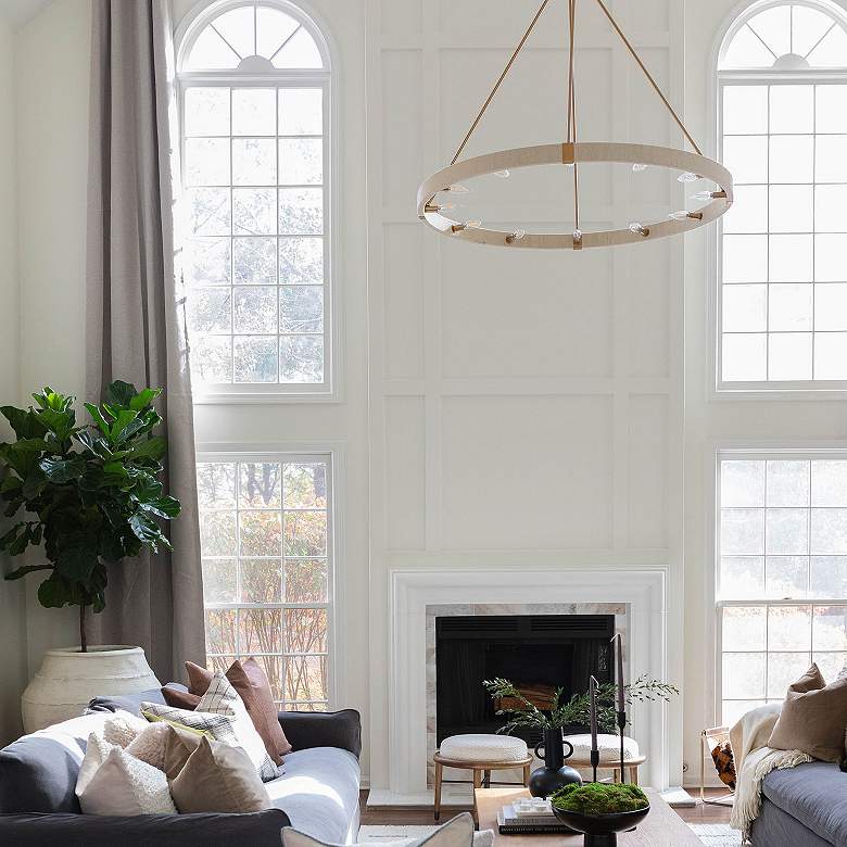 Image 4 Capital Lighting Delaney 47 3/4" Wide Matte Brass 12-Light Chandelier more views