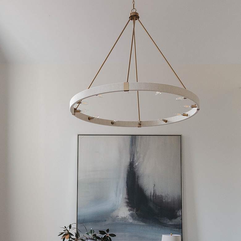 Image 7 Capital Lighting Delaney 47 3/4" Wide Matte Brass 12-Light Chandelier more views