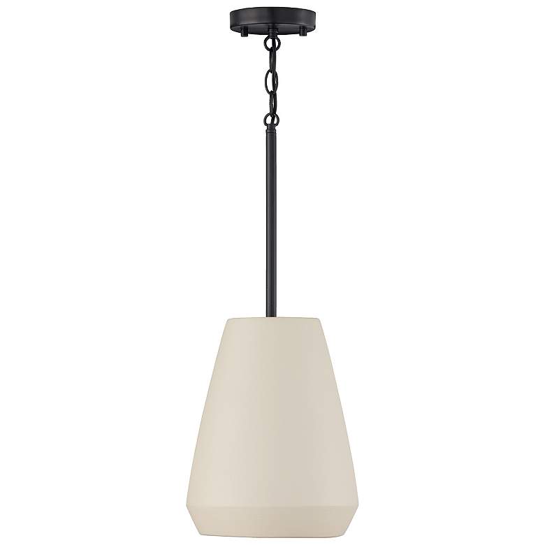 Image 1 Capital Lighting Della 1 Light Pendant 10" Terracotta Ivory