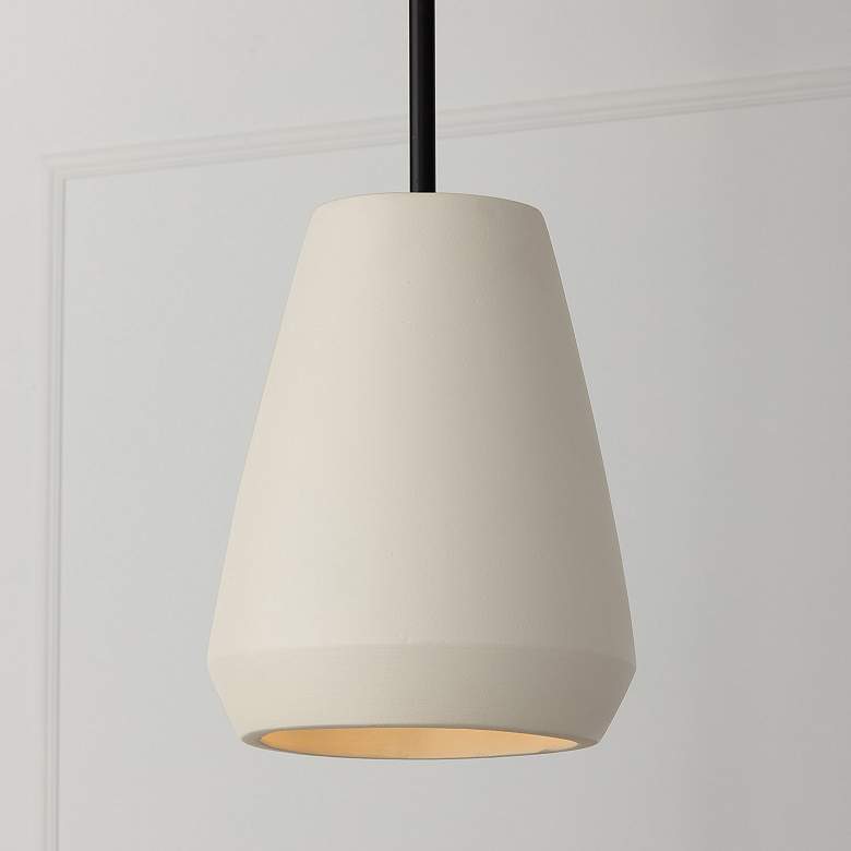 Image 1 Capital Lighting Della 1 Light Pendant 10" Terracotta Ivory