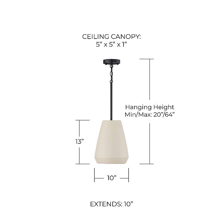 Image 5 Capital Lighting Della 1 Light Pendant 10" Terracotta Ivory more views