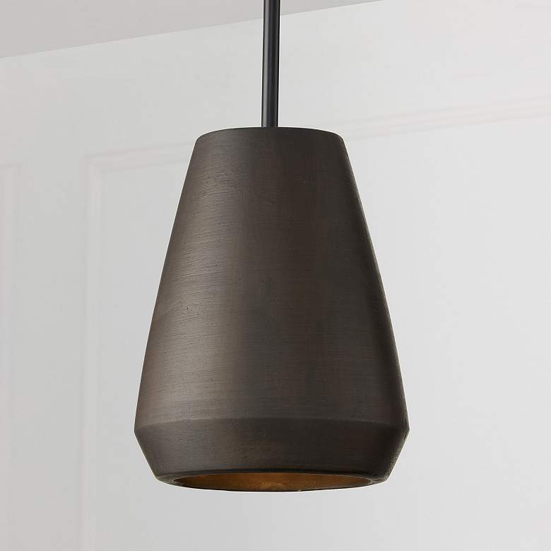Image 1 Capital Lighting Della 1 Light Pendant 10" Terracotta Umber