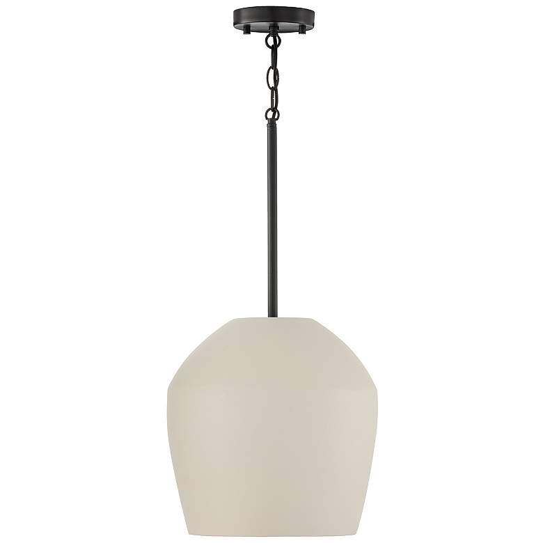 Image 1 Capital Lighting Della 1 Light Pendant 13" Terracotta Ivory