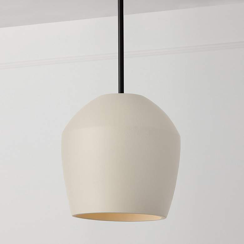 Image 1 Capital Lighting Della 1 Light Pendant 13" Terracotta Ivory