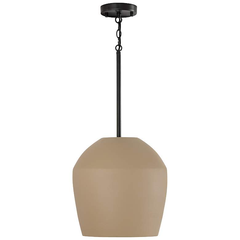 Image 2 Capital Lighting Della 1 Light Pendant 13" Terracotta Sand