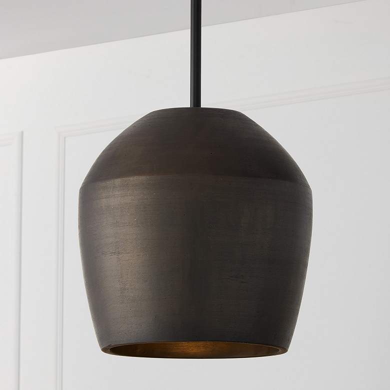 Image 2 Capital Lighting Della 1 Light Pendant 13" Terracotta Umber more views