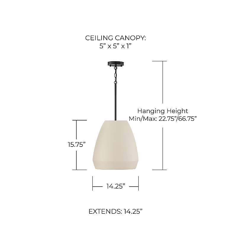 Image 6 Capital Lighting Della 1 Light Pendant 14.25" Terracotta Ivory more views