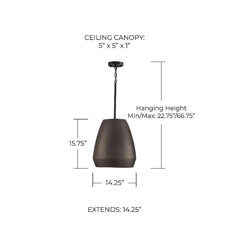 Image 5 Capital Lighting Della 1 Light Pendant 14.25" Terracotta Umber more views