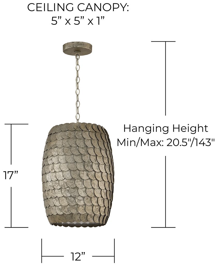 Image 7 Capital Lighting Delphine 1 Light Pendant 12" Grecian Luster more views