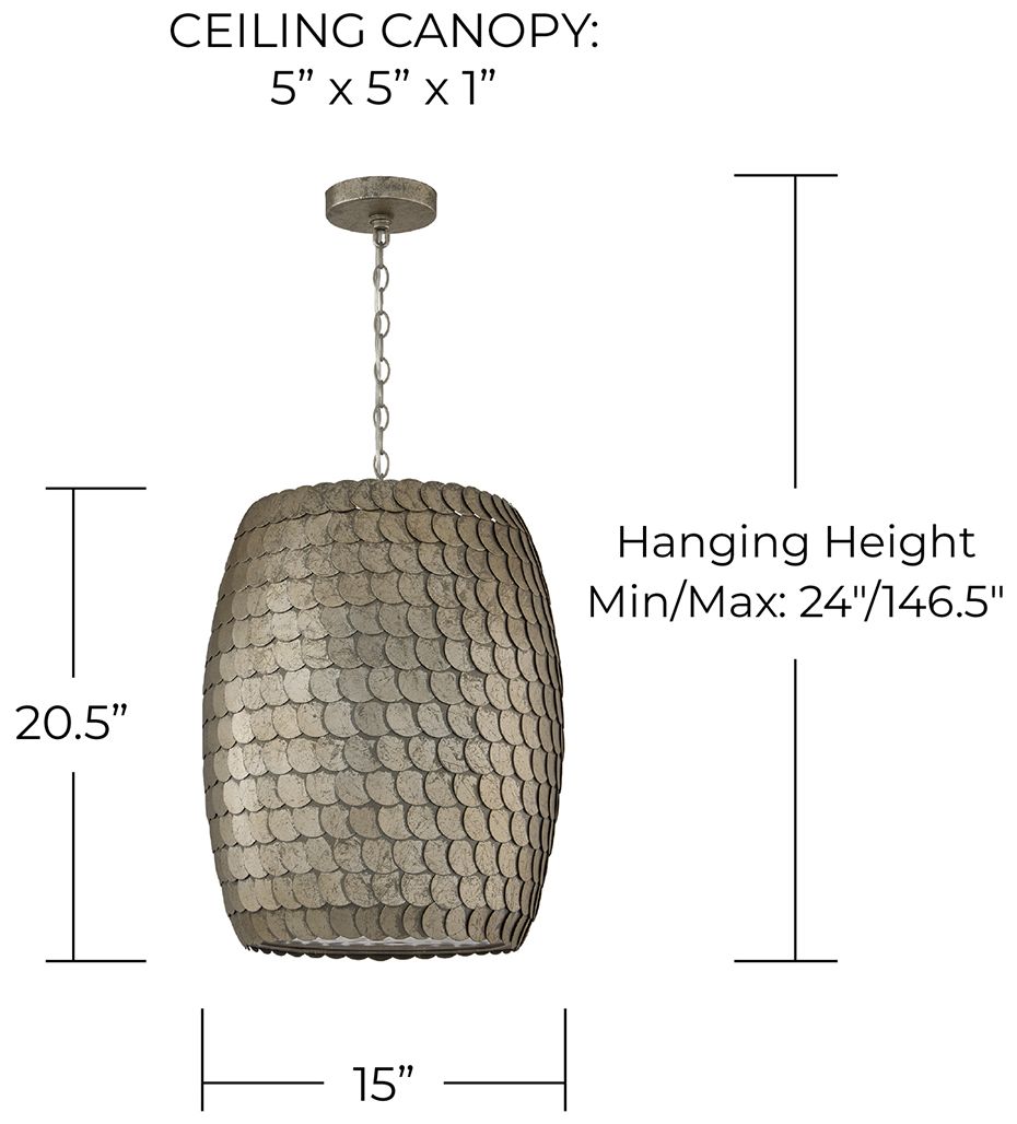 Image 7 Capital Lighting Delphine 1 Light Pendant 15" Grecian Luster more views