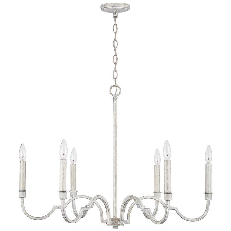 Image 1 Capital Lighting Demi 6 Light Chandelier Winter White