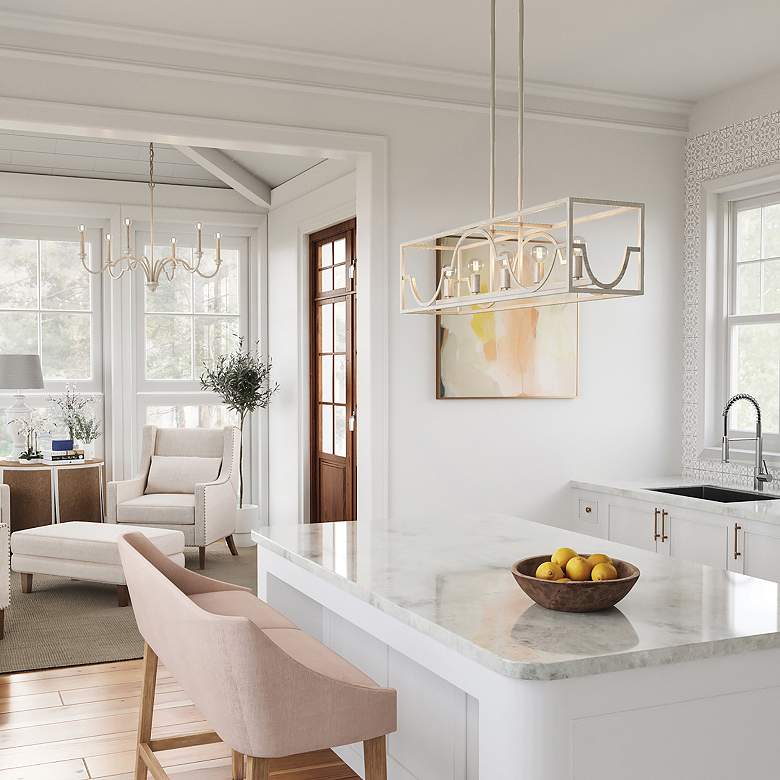 Image 4 Capital Lighting Demi 6 Light Chandelier Winter White more views