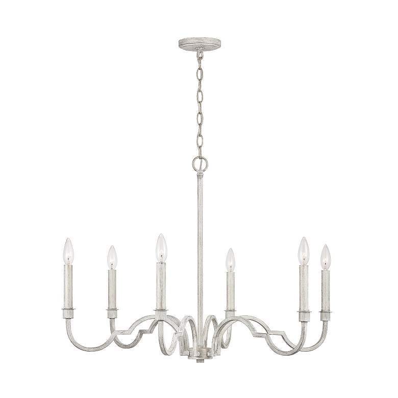 Image 5 Capital Lighting Demi 6 Light Chandelier Winter White more views