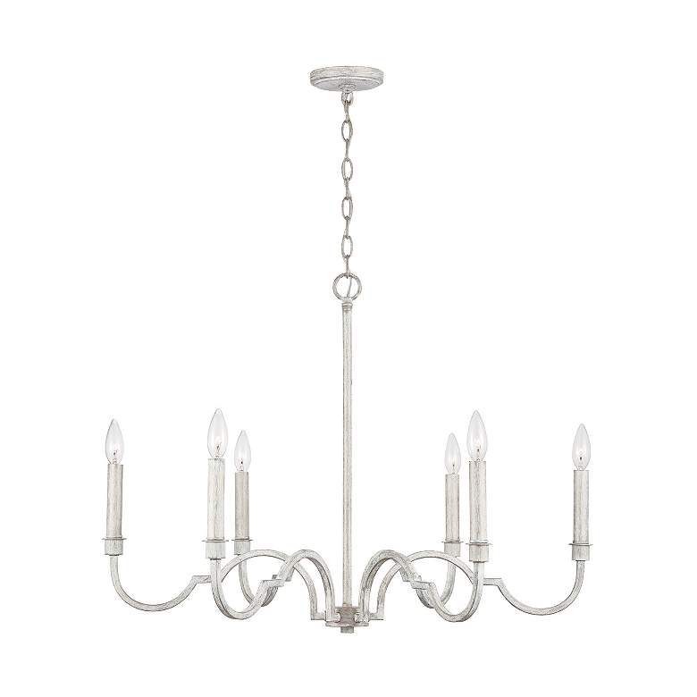Image 6 Capital Lighting Demi 6 Light Chandelier Winter White more views