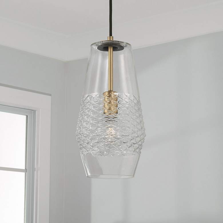 Image 2 Capital Lighting Dena 1 Light Pendant Aged Brass more views