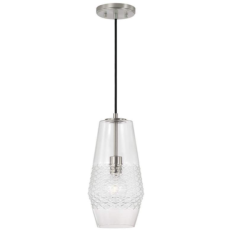 Image 1 Capital Lighting Dena 1 Light Pendant Brushed Nickel