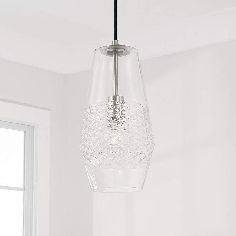 Image 1 Capital Lighting Dena 1 Light Pendant Brushed Nickel