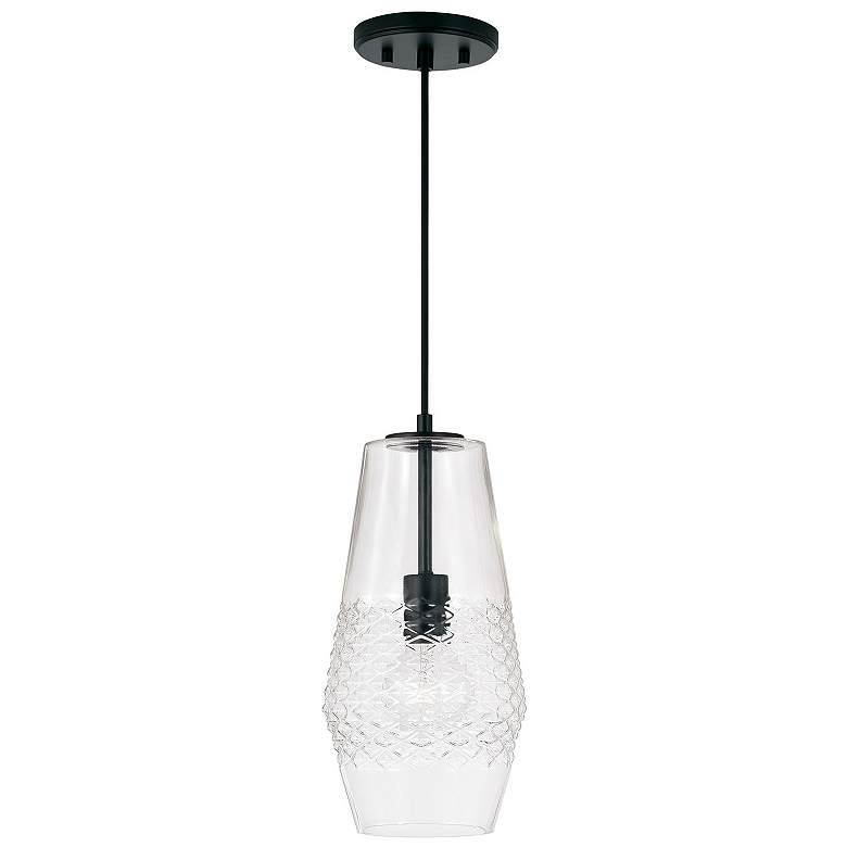 Image 1 Capital Lighting Dena 1 Light Pendant Matte Black