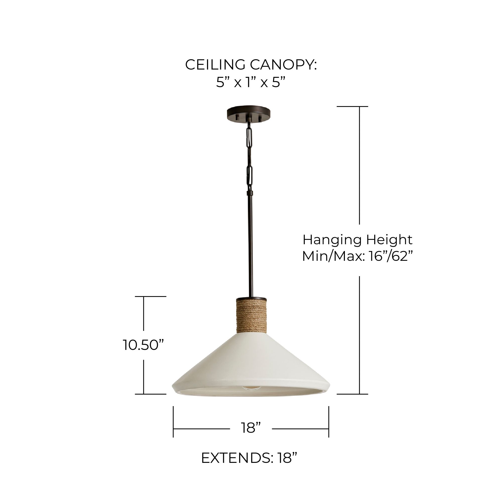 Image 5 Capital Lighting Destin 1 Light Pendant 18" Dark Pewter more views